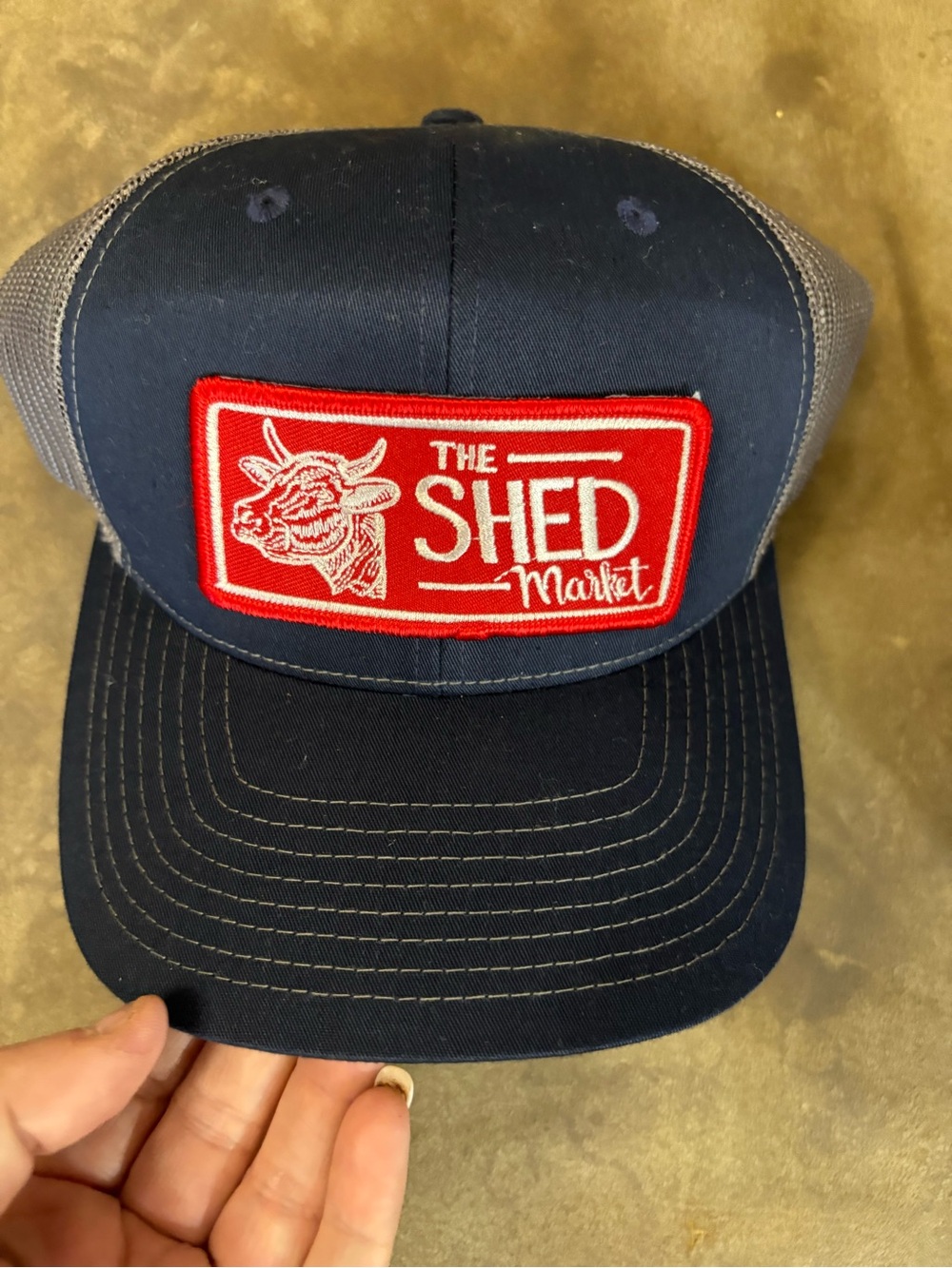 Navy and Red Trucker Hat